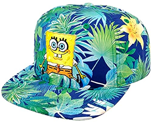 Concept One Unisex Svampbob fyrkantiga baseballkeps, tropisk blommig böjd kant justerbar snapback-hatt, multi, en storlek (paket med 6), mång, one size