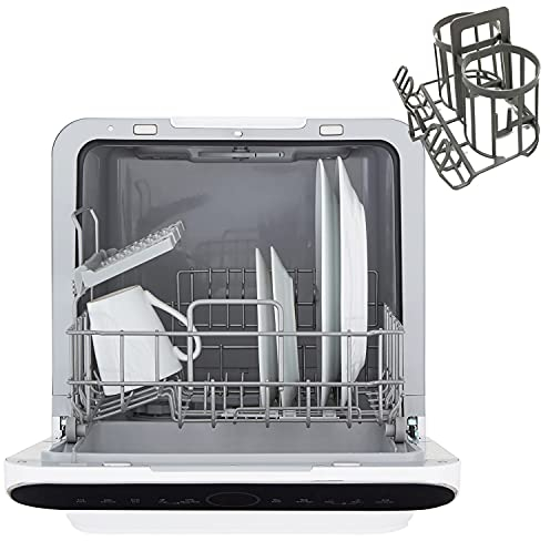 Cookology Mini Table Top 3 Place Dishwasher - White (with Baby Bottle Rack)