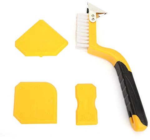 Tyenaza Attrezzo per calafataggio, 4 Pezzi Attrezzo per calafataggio in Silicone Attrezzo per la rimozione del calafataggio Strumenti di Finitura per Bagno Cucina e cornici Sigillanti