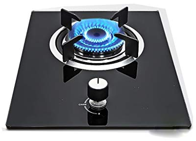 IBOWZ Tables de Cuisson à Gaz Table de Cuisson à gaz à Une Seule cuisinière,pour la Cuisson sur Table,1 Anneau de Plaque de Cuisson Portable en Fonte,Facile à Nettoyer,Compatible avec Tous Les ust