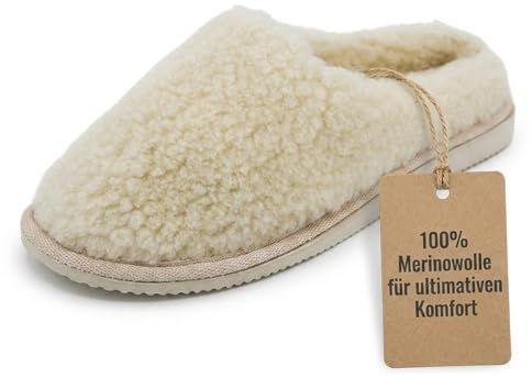 Hollert Hausschuhe Pantoffeln aus Merinowolle Dolly Schuhe Puschen kuschlig weich & warm