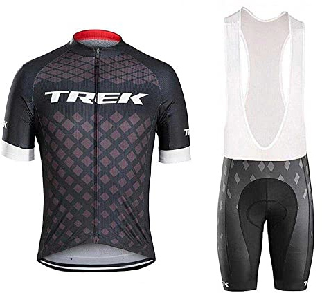 assocauicy Herren Kurzarm Fahrrad Trikot Set,Atmungsaktiv Schnell Trocknend Radtrikot Mit 4d Gel Gepolsterten Shorts Fahrradbekleidung Set FüR Mtb