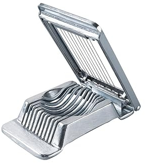 FM Professional 22290 - Cortador de huevos duros (acero inoxidable, cortador de huevos, cortador de huevos, gadget cocina, gadget de cocina práctica, acero inoxidable, 13 x 8,4 x 2 cm