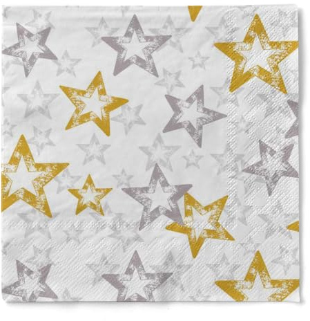 Mank Tissue Servietten 3-lagig ideal für Gastronomie und Feiern Weihnachten Advent 100 Stück Allison 33 x 33 cm
