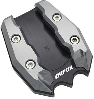 DarbuT Ständer Motorrad Kickstand Vergrößern Stützplatten Seitenständer Pads Für Y&amaha Aerox 155 NVX 155 NVX 150 NVX 125 2015 2016 2017 2018 2019 2020 (Color : Titanium)