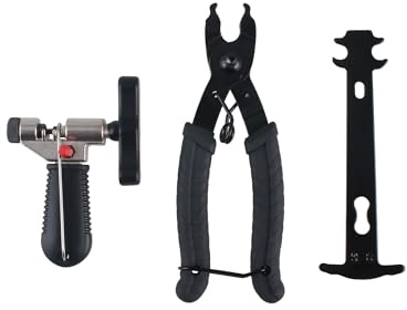 TIOMIOSEA 3 in 1 Fahrrad Fahrradkette Werkzeug-Set - Fahrrad Kette Breaker/Kette Verschleiß Checker Messwerkzeug/Kette Link Zange für jede Art Fahrrad: Citybike/E-Bike/Mountainbike MTB/Rennrad