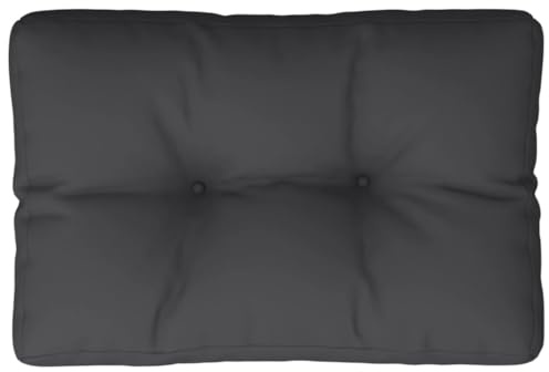vidaXL Palettenkissen, Palettenpolster für Europaletten, Palettensofa Kissen Indoor Outdoor, Palettenauflage Rückenkissen, Schwarz Stoff
