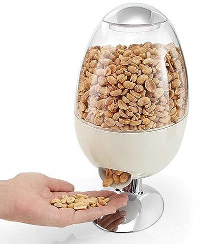 CHANGLKJ Automatic Candy Dispenser, Hand Sensed Snack Machine, 1L Capacity and Sleek Unique Outlook, Detachable Design and Easy To Clean, for Dispensing Cereal, Pet Treats, Candy, Nuts, Beans