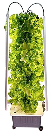 Hidropónico de cultivo hidropónico, hidropónico vertical de lluvia, invernadero, jardín, torre hidropónica interior con luz LED, jardinera, kit hidropónico Enriquece tu vida verde(10layers with light)