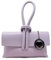 Chicca Borse Borsetta da donna in pelle, borsa a mano pochette (Lilla)