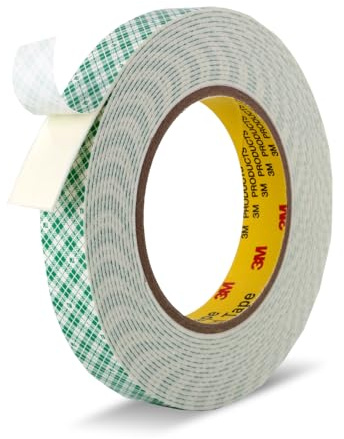Ndcadhesive Ruban adhésif double face en mousse 19 mm x 5,5 m mousse aux hautes températures pour une utilisation intérieure et extérieure ainsi que pour la décoration de la maison et du bureau
