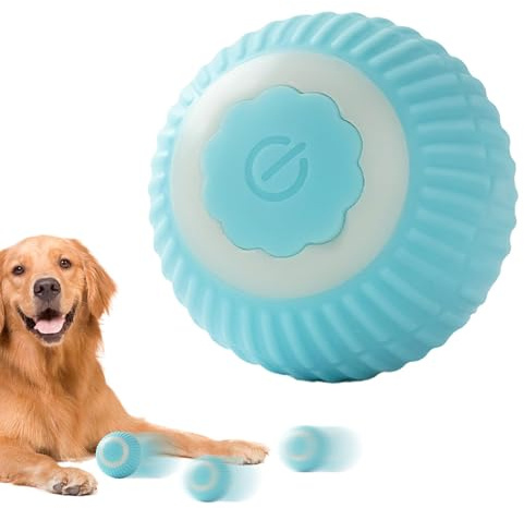 Ruwshuuk Interaktiv boll för hundar, Hundleksak med rullande boll | Automatiska rullande hundleksaker Rörelseaktiverade hundbollar,Hundbollar Automatisk rullande, elektrisk säker roterande boll för