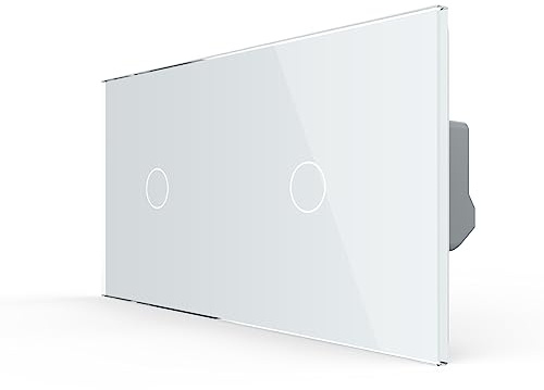 LIVOLO Interruptor de luz y enchufes con sensor táctil, empotrable, USB, RJ45, Bluetooth, altavoz de cristal, combinación múltiple (1 interruptor de conmutación/cruz + interruptor de luz, 2