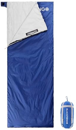 Ultraleichter Schlafsack, leicht, tragbar, wasserdicht, Komfort mit Kompressionssack, ideal für 3 Jahreszeiten, Reisen, Camping, Wandern (Dunkelblau)