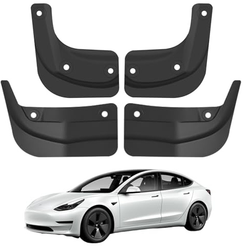 OBEST Tesla Model 3 Highland smutsfångare för 2024 2025, ny Tesla Model 3 stänkskärmar 4 stycken set, stänkskydd fordonsskydd, ingen borrning krävs