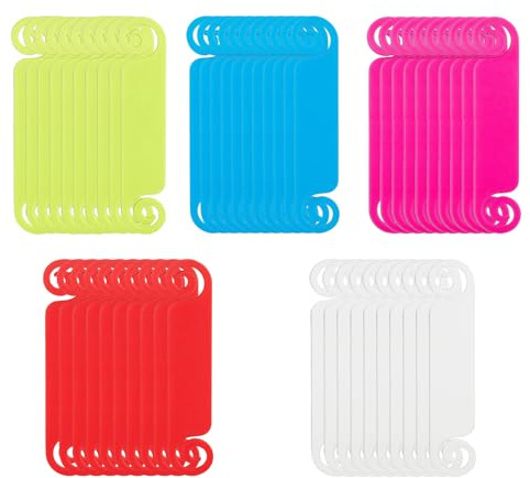 50PCS Cable Labels Tags, Waterproof Reusable Hook & Loop Cord Labels for Electronics, Multicolor Writable Wire Labels for Charging/USB/Ethernet/Power Cord, Home Office Cable Management Identification