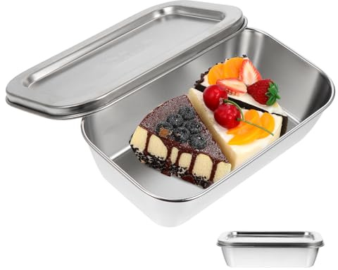 Cabilock 1pc Butter Storage Box with Lid Kitchen Food Organizer Temperature Resistant for Home Restaurant Use Silver
