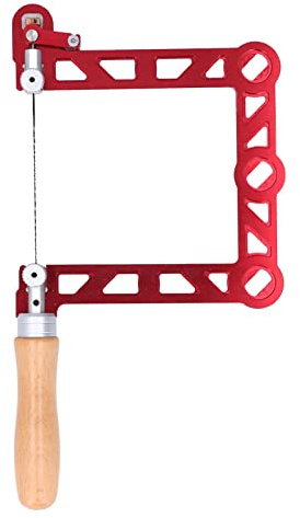 5 Inch Mini Coping Saw & Fret Saw, Heavy Duty Aluminum Alloy Frame with Quick Lever Tension for Jewelry Making Metal Cutting Woodworking and Intricate Model Crafting