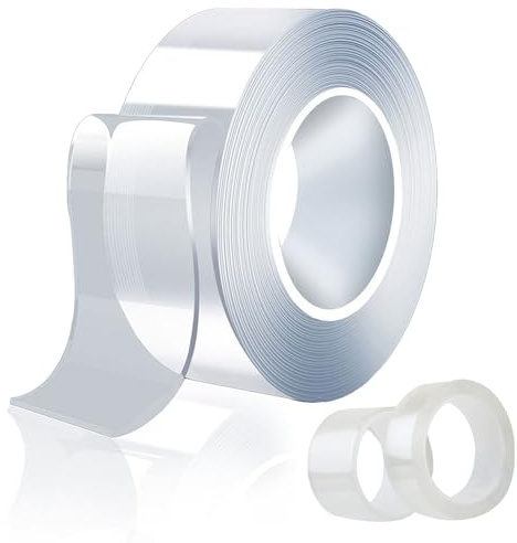 2Pcs Window Weather Sealing Tape(3cm x 10m, 5cm x 3meters),Waterproof Window Draft Isolation Sealing Film Sealant Tape Clear Weather Seal Strip Adhesive Tapes for Door Draft Stopper Winter,No Residue