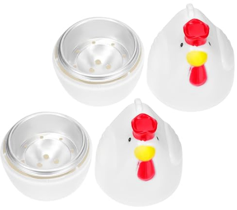 TOYANDONA Pocheuse à Œufs Micro-ondes 2 Pièces En Plastique Alimentaire Cuisson Vapeur Compacte De Poussin Pour Adultes Et Étudiants Utilisation La Cuisine Rapide