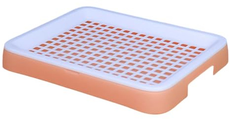 MagiDeal Bandeja de para Conejos, Inodoro para Conejos, Bandeja de para cobayas, Orinal para Conejos, cobayas y Hurones, Rosa Blanco