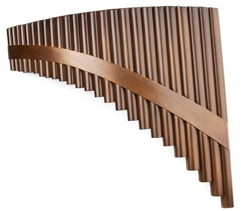 Handgemachtes Panflöte Musikinstrument mit diagonalem Holzstreifen in C Tonart(LEFT HAND)