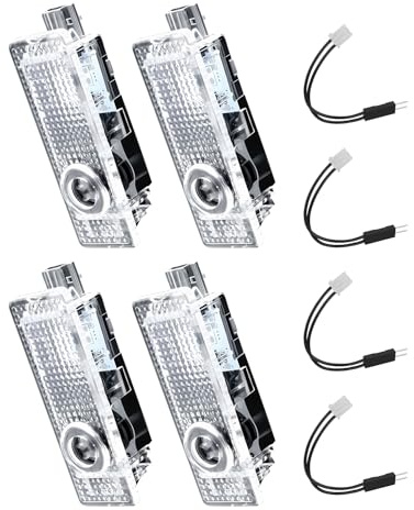 Rudfovn 4-Pack LED Car Door Logo Projector Puddle Lights – Welcome Lights for 3/5/6/7 and X1/X3/X5/X7 Series Vehicles