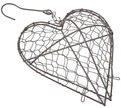 BESPORTBLE Herzförmiger Hängekorb aus Eisen Wand Pflanzenhalter Braun Platzsparend für Innenraum und Heimdekoration Einfach zu Präsentieren