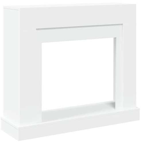 Generico Cornice per Camino Bianca 100x30x87,5 cm in Truciolato,Casa e Giardino,Accessori caminetti e stufe a Legna,Bianco,20.2 kg,854562