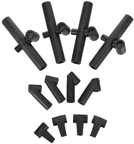 YARNOW Connecteurs de Cerf-Volant en Plastique 12 Pièces Kit de Construction DIY Connecteurs Inclinés, Droits Croix Accessoires pour Cadre de Cerf-Volant Sportif, Supports Robustes