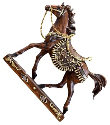 QLECXZI Estatua de Caballo de Resina, Adorno de Animal, decoración del hogar, Elegante Escultura de Caballo en Miniatura para decoración de Interiores, de, Estilo B