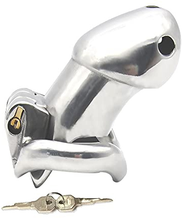 OnundOn Peniskäfig Keuschheitsgürtel für Männer Keuschheit Edelstahl Ringe (Ring Höhe ca 47mm Breite ca 51mm)