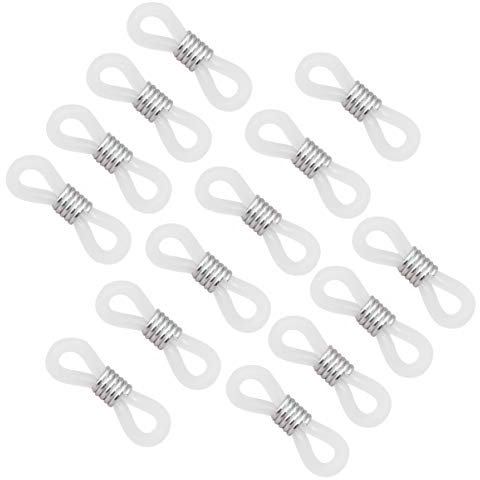 VALICLUD Catena per Occhiali Regolabile da 100 Pezzi Finisce con Anello per Catena per Occhiali con Connettore in Silicone a Corda Lunga