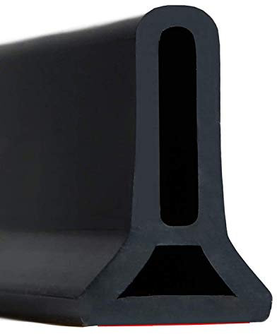 TAOQILE Bath shower screen door seal Shower accessories for Wet and Dry Separation | Silicone Wet Room Bathroom Floor Seal Screen Door Seal Strip Prevents Overflow of Water (Black,110 cm/43.30 in)