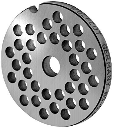 Wolfcut - Inox Lochscheibe Gr.5-5,0 mm Bohrungen – Ersatz für/kompatibel mit alle gängigen Fleischwölfe Größe 5 – z.B.: Bosch MUM4/MUM5 - Alexanderwerk – Jupiter und viele mehr.