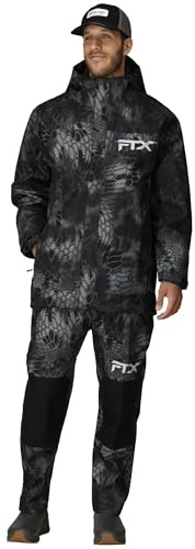 FROGG TOGGS Men's FTX Armor Premium Waterproof Rain, Fishing/Anglers Jacket, Kryptek Typhon, X-Large