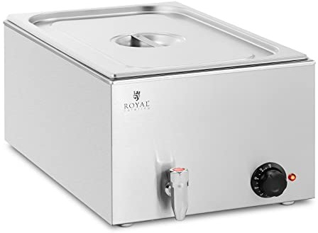Royal Catering RCBM_GN1/1_1 Bain-marie Chauffe-plat Bain-marie professionnel 600 W 1 x GN 1/1 Robinet De Vidange