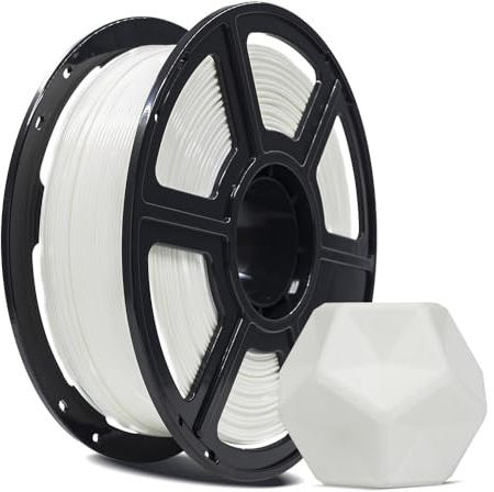 FLASHFORGE Filamento per stampante 3D, filamento PLA PRO da 1,75 mm, bobina da 1 kg (1 kg), precisione dimensionale +/- 0,02 mm per stampanti 3D FDM, migliore tenacia e nessun annodamento (Bianco)
