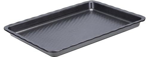 RESTO Molde rectangular para horno resistente a los arañazos, molde para lasaña, antiadherente, molde de tiramisú de acero al carbono, para pizza, lasaña, brownie y cazuela