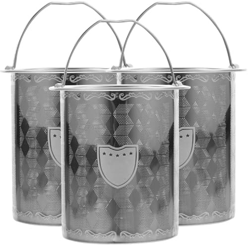 PRETYZOOM 3 Uds Coladores de Té Tetera Reemplazo de Tetera para Té Suelto Colador de Malla de Acero Inoxidable Infusor de Té Inserto 7Cm Filtro de Cesta Más Empinada para Tetera Taza