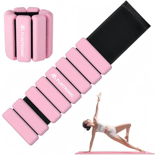 Flintronic Handgelenk und Knöchel Gewichte Set, 2 Stück (Jeweils 0,5 kg), Handgelenk Gewichtsmanschetten, Silikon-Workout-Gewichte Knöchel für Damen & Herren Laufen Walking Yoga Tanz Krafttraining