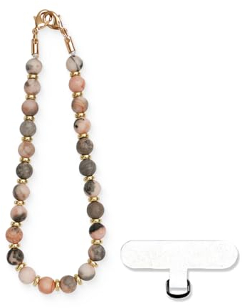 IOURVYA Handykette Universal Handyanhänger Kurz Handy Perlen Schlüsselband Kristall-Steine Handyband Handschlaufe