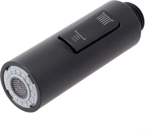 Boquilla de pulverización extraíble negra para grifo de cocina, modos de pulverización centralizados y de inyección