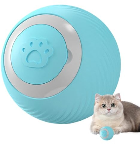 Palla interattiva per gatti - Palla per gatti con movimento automatico | Giocattoli interattivi con illuminazione colorata per gatti | Giocattoli intelligenti per gatti con ruote | Giocattoli per gas