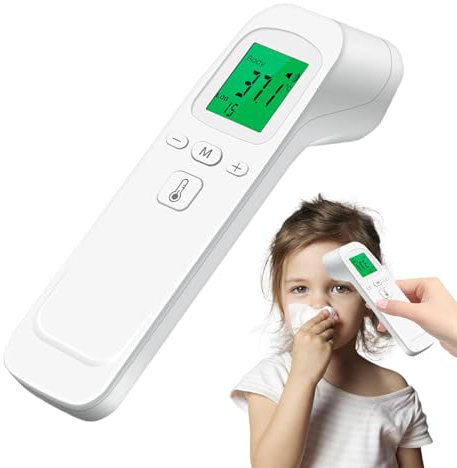 Thermomètre Frontal Adulte | Thermomètre Infrarouge Sans Contacts Thermomètre Frontal Bébé | Thermomètre sans Contacts Thermomètre Infrarouge, Affichage De La Température En 3 Couleurs