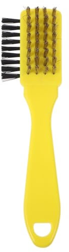 ANDRESLAD Suede Shoe Cleaning Brush Yellow Handle 3-sided Scrub Brush for Nubuck and Suede Shoes Sturdy Cleaning Tool for Footwear Care and Stain Removal