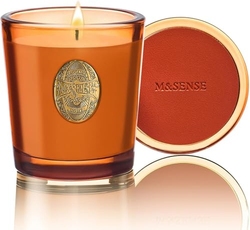 M&SENSE Bougie Parfumée Orange Goji,260g Bougie Parfumée en Pot Bougie de Soja Naturelle,50 Heures de Combustion,Cadeaux Bougies Cadeau Anniversaire Pour Femmes & Hommes