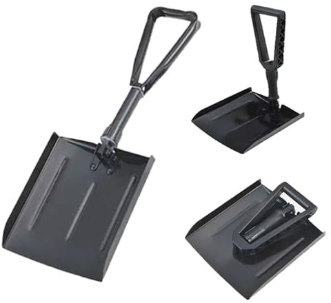 Pala de Nieve,Pala de Nieve Plegable Pala Plegable Multifuncional Pala de Nieve de Invierno con Mango en D Pala de Nieve Ajustable Portátil Ligera para jardín Coche conducción y Camping al