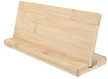 BEBEMOKO 1set Pannello Di Bamboo Vuoto Con Base Per Mostrare Codici Di e Nomi Per Uffici Conferenze e Mostre Elegante e Resistente Per Uso Quotidiano