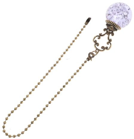 HOUDERCO Vintage Bronze Chain for Ceiling Fan Pull Chain Decorative Ornaments Light Pull Cord for Bathroom Fan and Ceiling Lamp Extender
